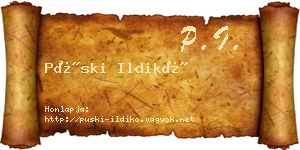 Püski Ildikó névjegykártya