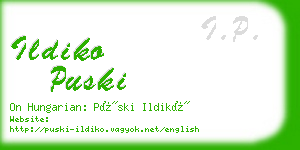 ildiko puski business card